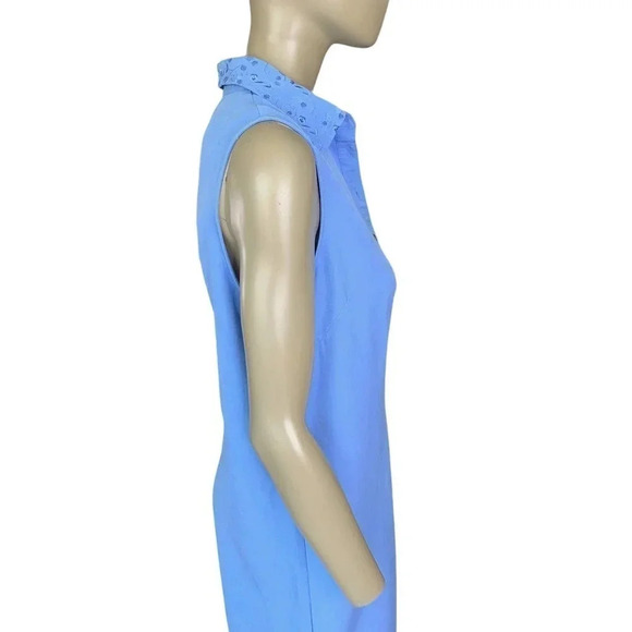 HSZ Studio Vintage 90s Sleeveless Embroidered Maxi Dress Women Size L Baby Blue - Picture 9 of 16